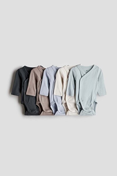 H&M 5-pack wrapover bodysuits