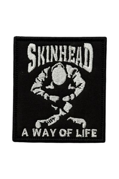 Ex Patch Piele de fundal neagră A Way Of Life Broderie Patch 7,2 X 8 Cm