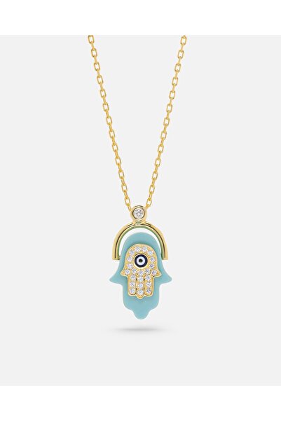 MEKS JEWELS Gümüş Fatma Ana Eli Kolye