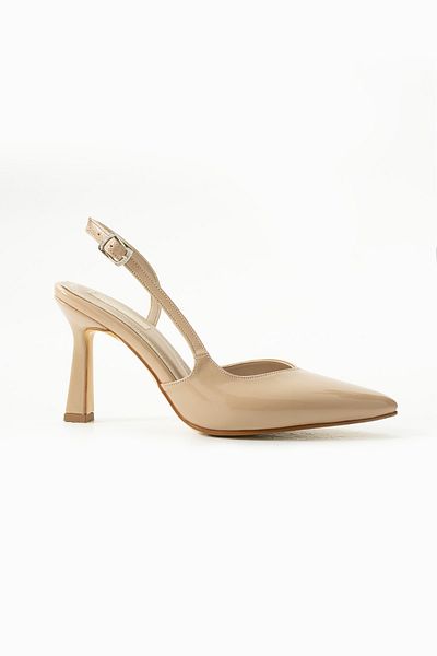 es exello Pantofi Kylie Mini din piele lacuita cu toc cu toc deschis la spate
