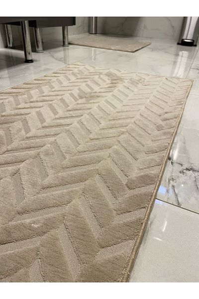 Coperta Σετ πατάκι μπάνιου 2 τεμαχίων με αντιολισθητική βάση με ανάγλυφο σπίτι