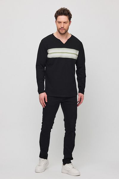 PELİTİSS Ethnic Pattern Detailed Long Sleeve Sweatshirt