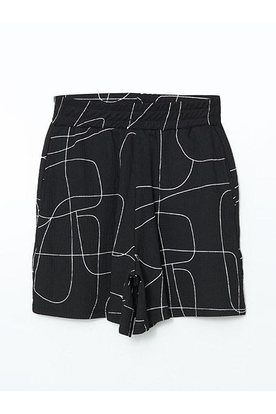 LC Waikiki Lcw Elastic Waist Patterned Women's Shorts
