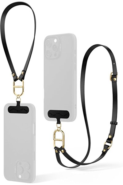 Spigen Ciel by CYRILL Cross Body Strap Set Boyun Askı ipi + Strap El Askı ipi + Tutucu Black - AFA08374