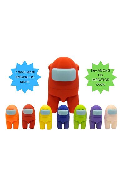 AMONG US Amongus Toy Robot Impostor with 8 Figures Full Set Original Details Quality Production