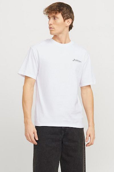 Jack & Jones 12275012 Jjbeau Tee Ss T-shirt με στρογγυλή λαιμόκοψη και σχέδιο στο μπροστινό μέρος