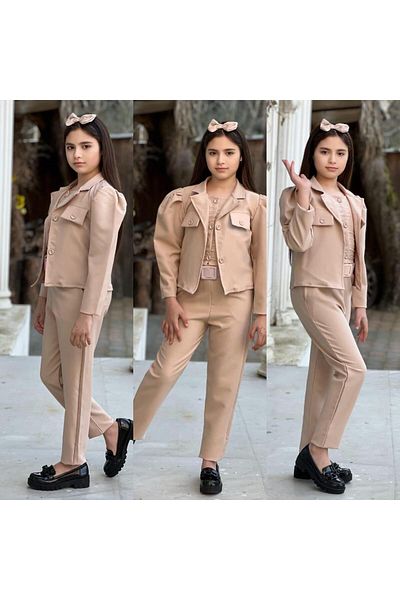KOKOŞ BEBEK Kokoş Bustier Including Jacket, Pants Set