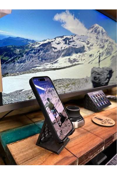 Rapithwin Εξαγωνική επιτραπέζια βάση στήριξης τηλεφώνου Επιτραπέζια βάση για tablet (διαθέσιμη θέση εισόδου καλωδίου)