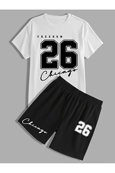 Daxia Unisex Children's Printed Children's Shorts T-Shirt Bottom Top Set 2-Pi...