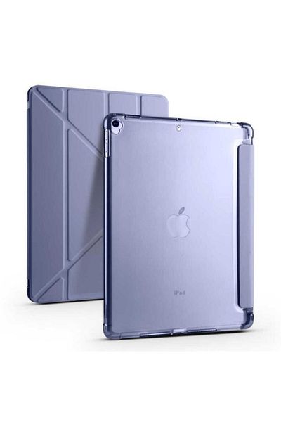 morfide Apple iPad 10.2 2021 (9Th Generation) Compatible Case Zore Tri Folding Case with Pen Compartment and Stand