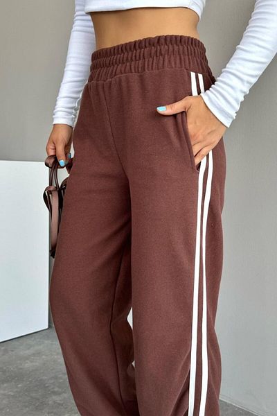 JANES Side Stripe Tracksuit - Brown