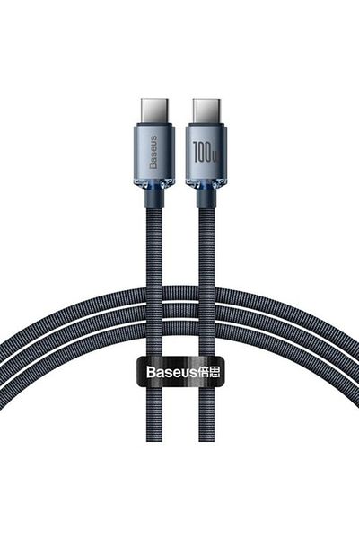 Baseus Crystal Shine 100w Type-c To Type-c Fast Charging Cable 1.2m - Black