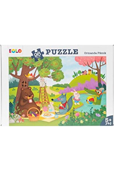 İthaki Yayınları Floor Puzzle-96 Piece Puzzle - Picnic in the Forest