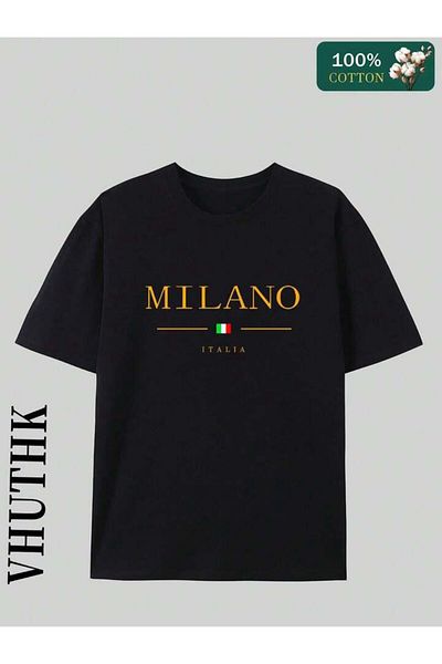 Keywest Μπλουζάκι Unisex Milano Printed Oversize 100% βαμβάκι
