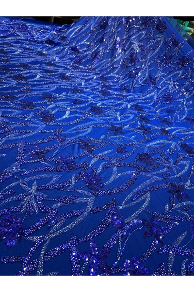 OsmanKumaşDantel Taş Boncuk İşlemeli Dantel (100cmx150cm)