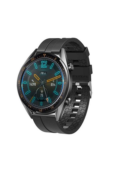 HTstore هواوي متوافق مع GT2 46 ملم KRD-23 22 ملم سيليكون كوردون-أسود