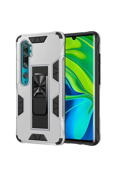 HTstore حافظة Zore Volve متوافقة مع هاتف Xiaomi Mi Note 10 Lite - رمادي