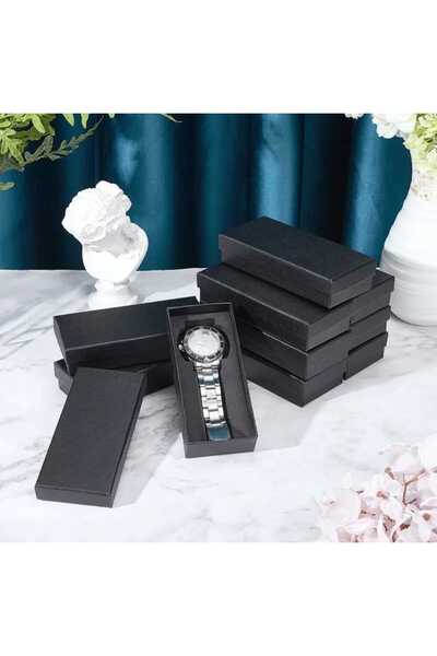 zyc Cutie de ceas dreptunghiulară neagră cu căptușeală din burete