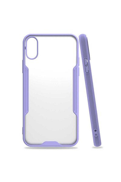 HTstore غطاء Zore Parfe متوافق مع iPhone XS 5.8 - أرجواني