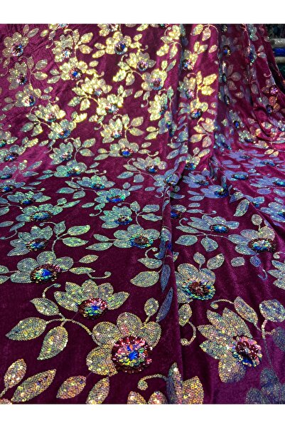 OsmanKumaşDantel Payet İşlemeli Kadife (100cmx150cm)