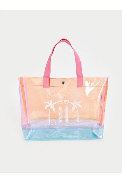 LC Waikiki Lcw Accessories Orange Printed Girl's Beach Bag
