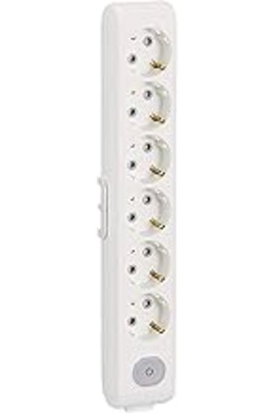 DENİZ Multi-let six outlet switched grounded terminal block protected