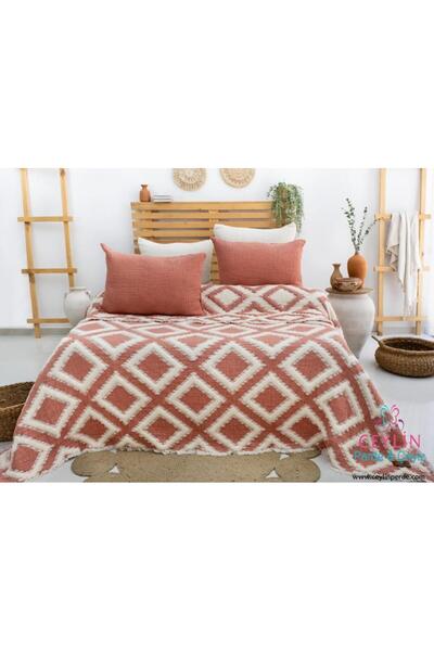 Şaheser ŞAHESER ÇİFT KİŞİLİK PUFF YATAK ÖRTÜSÜ SONİA KİREMİT