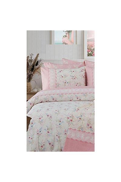 Cotton Life طقم بيكيه مزدوج فلورينس وردي