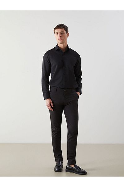 LC Waikiki Cămașă pentru bărbați cu mânecă lungă slim fit de sezon nou - S5MP12Z8