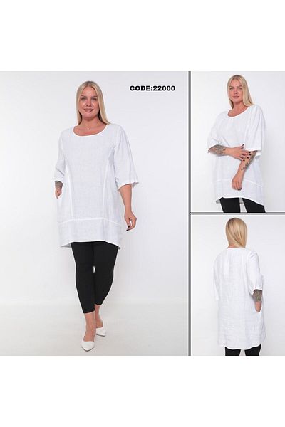 lovedrobe Zdplus 22000 Kettle Tunik White-Black 44 Size