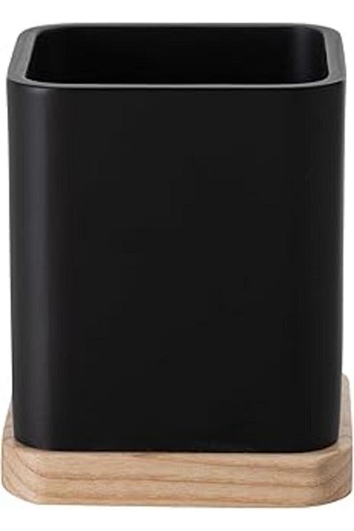 Mudo Concept Nslm Concept Boho Toothbrush Holder Black 8.2 X 8.2 X 10 cm Star Collections 1037065