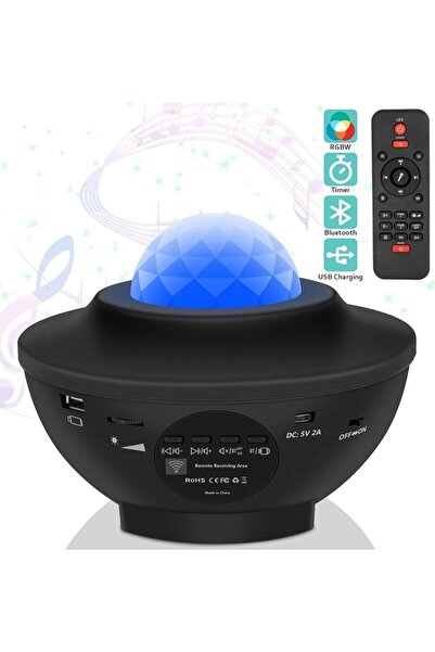 Genel Markalar Renkli Yıldızlı Gökyüzü Projeksiyon Gece Lambası Uzaktan Kuman...