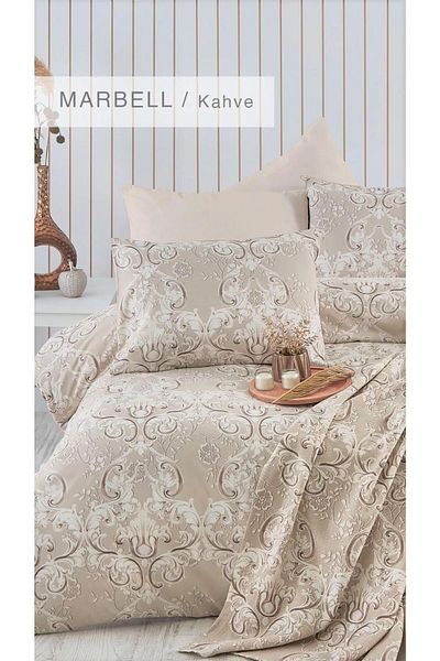 Cotton Life Μονό Σετ Πικέ Marbell Brown