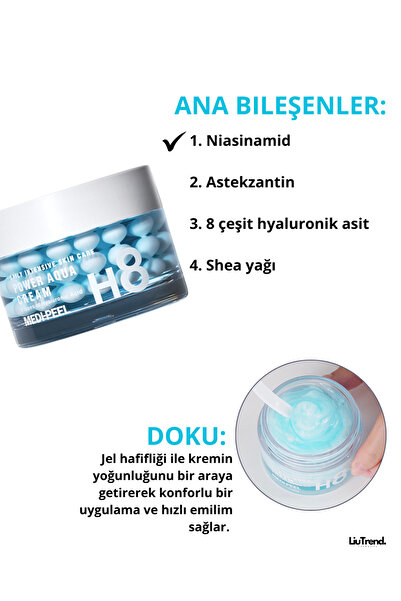 Medipeel Power Aqua Cream - Sıkılaştırıcı, Kırışıklık Karşıtı Nemlendirici Peptitli Krem 50ml M0079