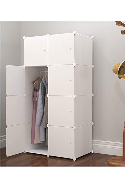 AL AL خزانة ملابس بلاستيكية محمولة مجموعة صغيرة للتخزين، دولاب ملابس