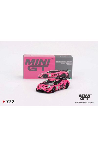 mini gt 1/64 لامبورجيني هوراكان GT3 Evo2 # 83 أيرون دامز 2023 إمسا دايتونا 24 ساعة Mgt00772