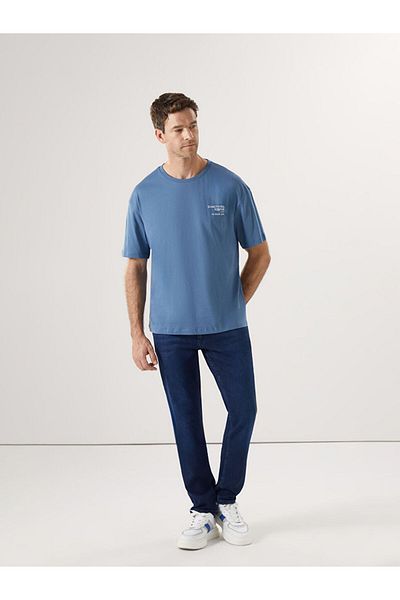 LC Waikiki Tricou pentru bărbați cu imprimeu cu decolteu rotund de sezon nou - S5HP54Z8