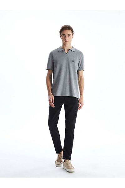 LC Waikiki Lcw Eco Polo Neck Short Sleeve Embroidered Men's T-Shirt