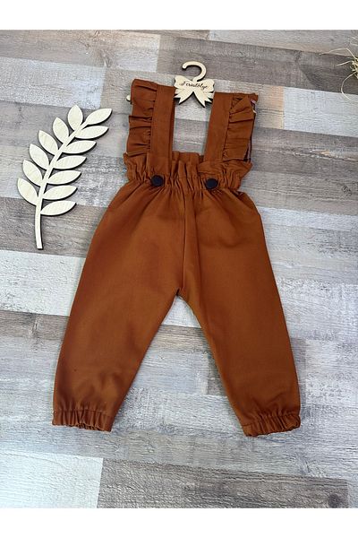 Feriatolye Brick Color Girl Child Pants Salopet