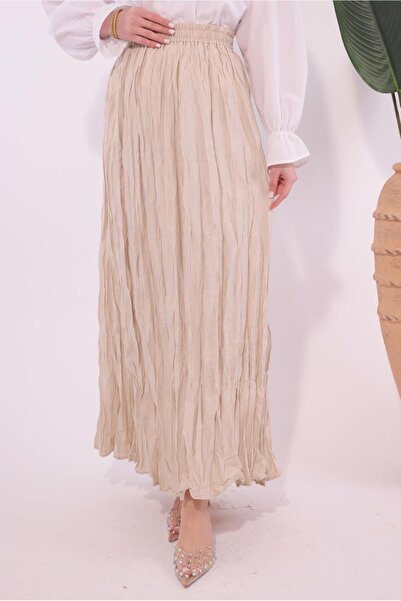 TRENDTESETTÜR Women Beige Long Skirt t 2184