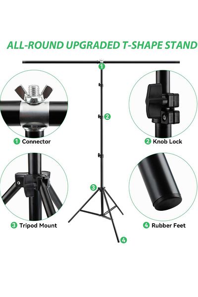 glanfen T-Shape Backdrop Support Stand (2.6
