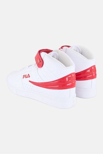 FILA Men Vulv 13 Patent Flag High Cut Basketball Shoes, White