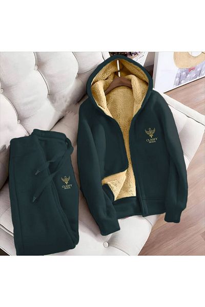 Classy 2-Piece Tracksuit Set - Nakiş Hooded Tracksuit Set - 3 Thread Raster Welsoft Sleeves Excluded