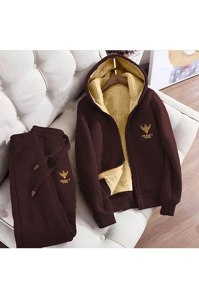 Classy 2-Piece Tracksuit Set - Nakiş Hooded Tracksuit Set - 3 Thread Raster Welsoft Sleeves Excluded