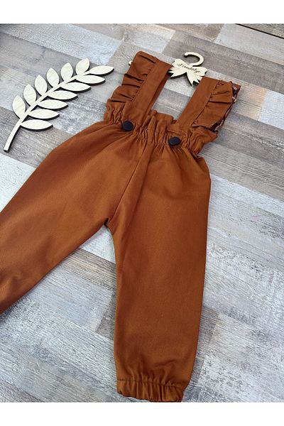 Feriatolye Brick Color Girl Child Pants Salopet
