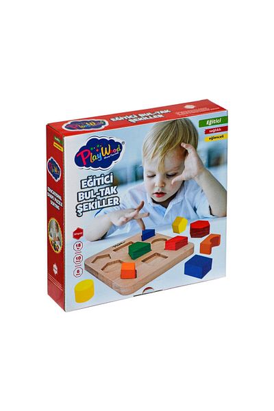 Play Wood Ony-389 Playwood Wooden Educational Bultak Shapes