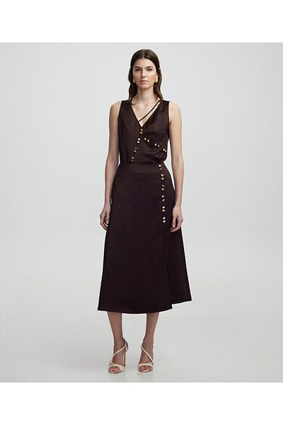 İpekyol Skirt with Metal Buttons