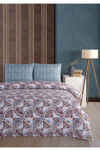 Evim Set Pique Dublu Soren 200x230 Cm Orient Albastru Maro