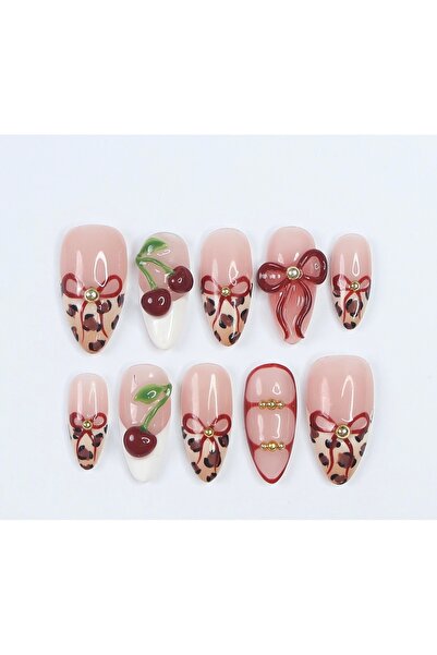 Violet nails Leopar takma