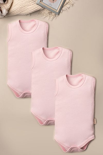 Mai Perla Organic Cotton 3-Piece Body Set with Snaps at the Bottom